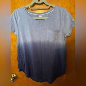 Hollister Ombre Blue Short Sleeve Tee